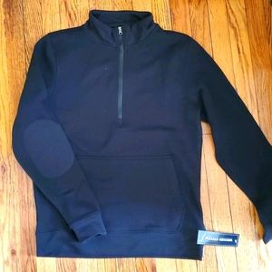 NEW! Black sweatshirt with half zipper